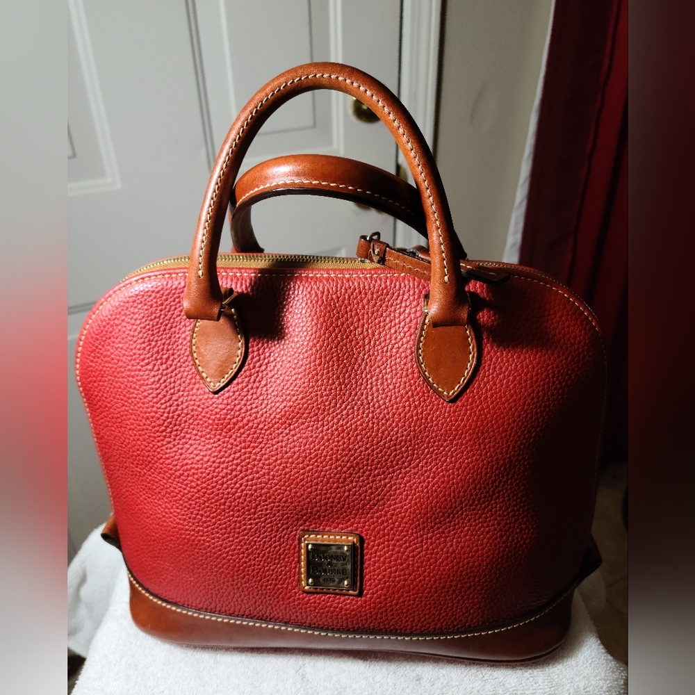 Dooney and Bourke Red Dome Satchel Purse